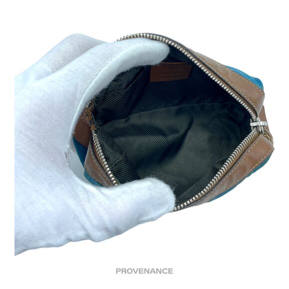 🔴 Gucci Cosmetic Pouch - Blue GG Canvas - Picture 9 of 12